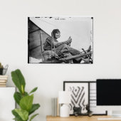 Pilotprogramm für Helene Dutrieua-Pioneering-Aviat Poster (Heimbüro)