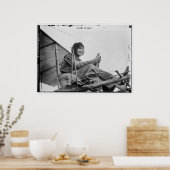 Pilotprogramm für Helene Dutrieua-Pioneering-Aviat Poster (Küche)