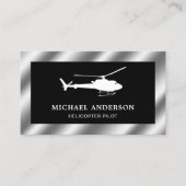 Pilotprogramm für Helikopter aus schwarzem und wei Visitenkarte (Vorderseite)