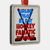 Pilotprogramm für Hockey-Lover Ornament Aus Metall (Rechts)