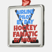 Pilotprogramm für Hockey-Lover Ornament Aus Metall (Links)
