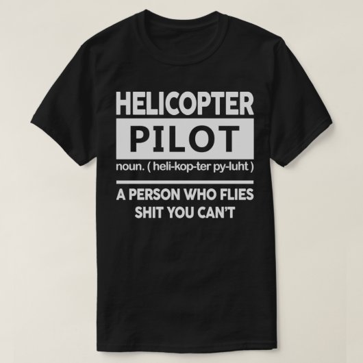 Pilotprogramm für Hubschrauber T-Shirt (Design vorne)