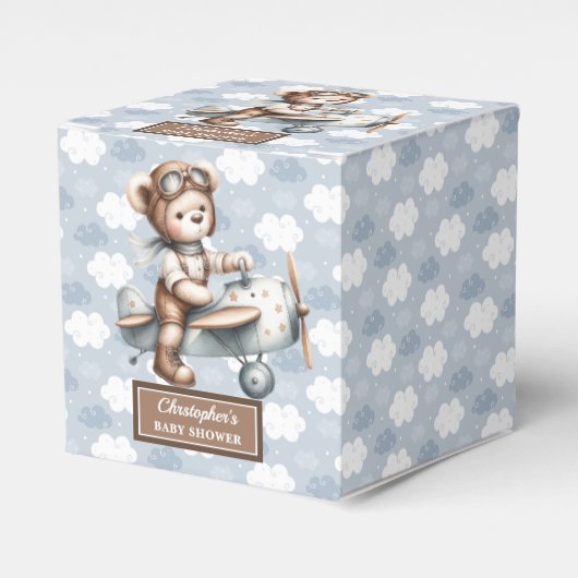 Pilotprogramm für klassische Teddybären Blue Baby  Geschenkschachtel (Vorderseite)