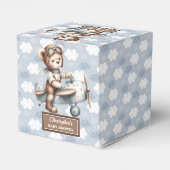 Pilotprogramm für klassische Teddybären Blue Baby  Geschenkschachtel (Rückseite)