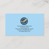 Pilotprogramm für kreative Flughafenleitungslogist Visitenkarte (Rückseite)