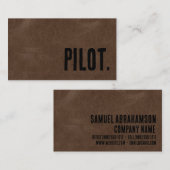 Pilotprogramm für Leder-Imitate von Premier Brown Visitenkarte (Vorne/Hinten)