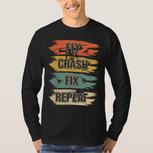 Pilotprogramm für Mens Drone-Fly-Crash-Fix-Reparat T-Shirt