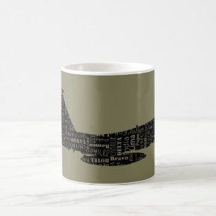 Pilotprogramm für militärische Kampfjets-Phonetic- Kaffeetasse