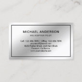 Pilotprogramm für moderne Hubschrauber aus Metall Visitenkarte (Rückseite)