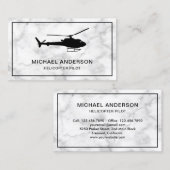 Pilotprogramm für moderne Hubschrauber aus weißem Visitenkarte (Vorne/Hinten)