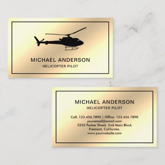 Pilotprogramm für moderne Imitate für Creme Gold F Visitenkarte (Vorne/Hinten)