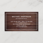 Pilotprogramm für moderne Rustikal-Holzhubschraube Visitenkarte (Rückseite)