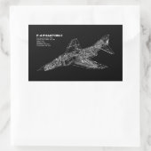 Pilotprogramm für Phantom Fighter Jet (Überschallf Rechteckiger Aufkleber (Tasche)