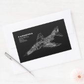 Pilotprogramm für Phantom Fighter Jet (Überschallf Rechteckiger Aufkleber (Umschlag)