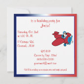 Pilotprogramm für Pinguine im Geburtstag Einladung (Rückseite)