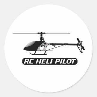 Pilotprogramm für RC-Hubschrauber Runder Aufkleber