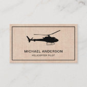 Pilotprogramm für rustikale Hubschrauber Visitenkarte (Vorderseite)
