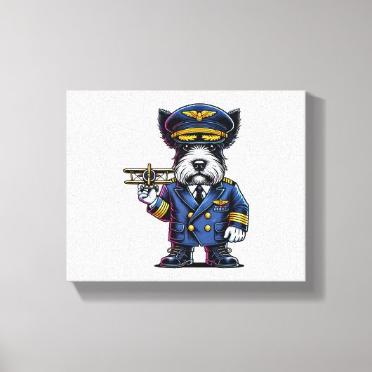 Pilotprogramm für schottische Terrier Leinwanddruck (Vorderseite)