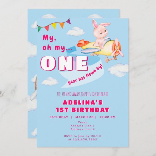 Pilotprogramm für sonniges Flugzeug 1 Jahr Flownte Einladung (Vorne/Hinten)