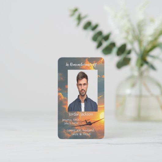 Pilotprogramm für Speicherkarten-Flugzeuge Visitenkarte (Stehend Vorderseite)