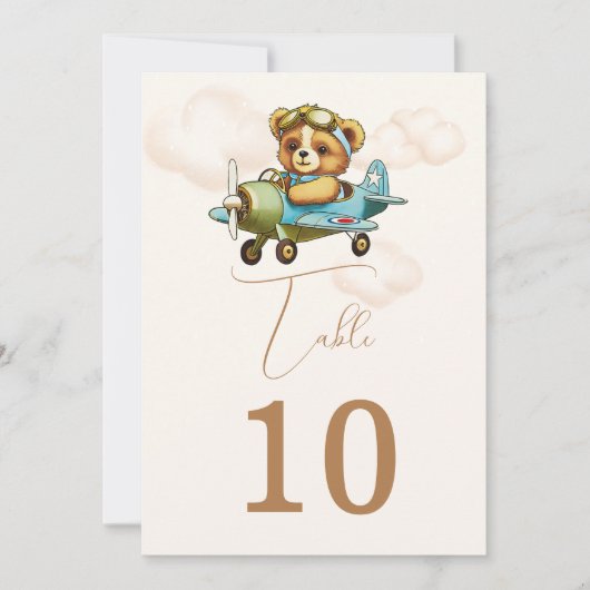 Pilotprogramm für Teddy Bear Baby Airplane Tischnu (Vorderseite)