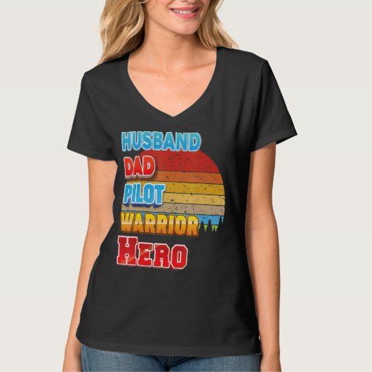 Pilotprogramm für Vater von Ehemännern - Helden-Va T-Shirt (Vorderseite)