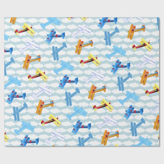 Pilotprogramm für Vintage Luftfahrzeuge Geschenkpapier (Flach)