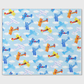 Pilotprogramm für Vintage Luftfahrzeuge Geschenkpapier (Flach)