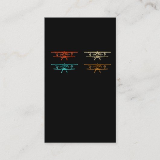 Pilotprogramm für Vintage Propellerflugzeuge Visitenkarte (Vorderseite)