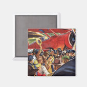 Pilotprogramm für Vintage Single-Prop-Flugzeuge mi Magnet (Vorderseite/Rückseite)