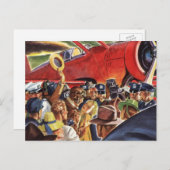 Pilotprogramm für Vintage Single-Prop-Flugzeuge mi Postkarte (Vorne/Hinten)