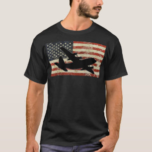 Pilotprogramm für Vintages militärisches Flugzeug T-Shirt