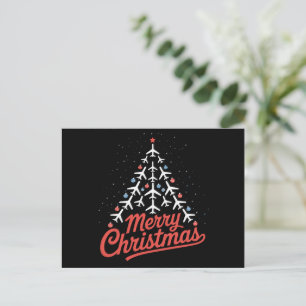 Pilotprogramm für Weihnachtsbaum Feiertagspostkarte