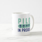 Pilotprogramm im Gange Funny Pilot Student Abschlu Kaffeetasse (VorderseiteRechts)