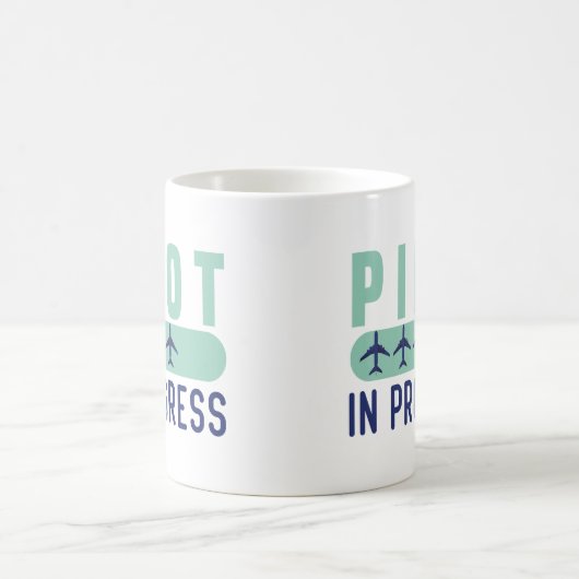 Pilotprogramm im Gange Funny Pilot Student Abschlu Kaffeetasse (Mittel)