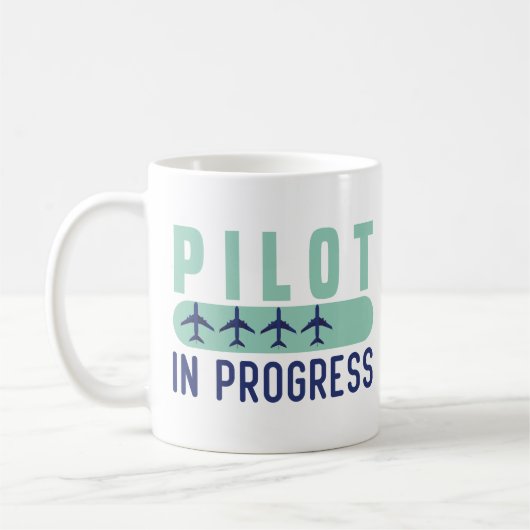 Pilotprogramm im Gange Funny Pilot Student Abschlu Kaffeetasse (Links)