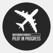 Pilotprogramm läuft runder aufkleber (Vorderseite)