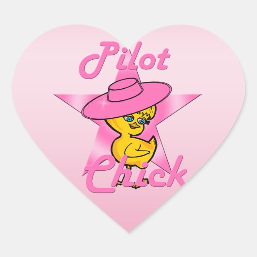 Pilotprogramm Nummer 8 Herz-Aufkleber (Vorderseite)