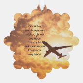 Pilotprogramm zum lebenslangen Gedenkfest Ornament Karte (Rückseite)