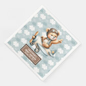 Pilotprojekt für Baby Boy Dusche Napkins Teddy Bea Serviette (Ecke)