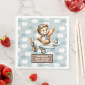 Pilotprojekt für Baby Boy Dusche Napkins Teddy Bea Serviette (Beispiel)