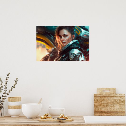 Pilotprojekt für Frauen in einer Stadt des zukünft Poster (Küche)