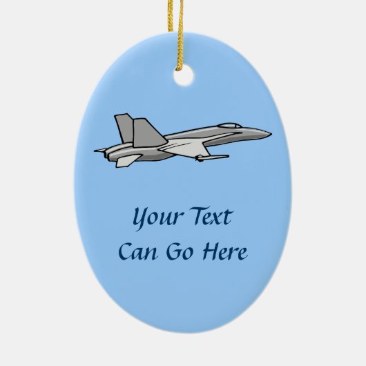 Pilotprojekt für Jet Fighter F18 Flugzeug-Hornet Keramik Ornament (Hinten)