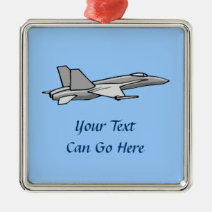 Pilotprojekt für Jet Fighter F18 Flugzeug-Hornet Silbernes Ornament
