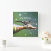 Pilotprojekt "Niedliche Natur" Quadratische Wanduhr (Zuhause)