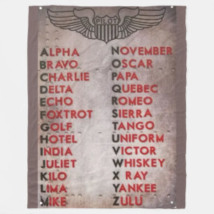 PILOTS ALPHABET FLEECEDECKE