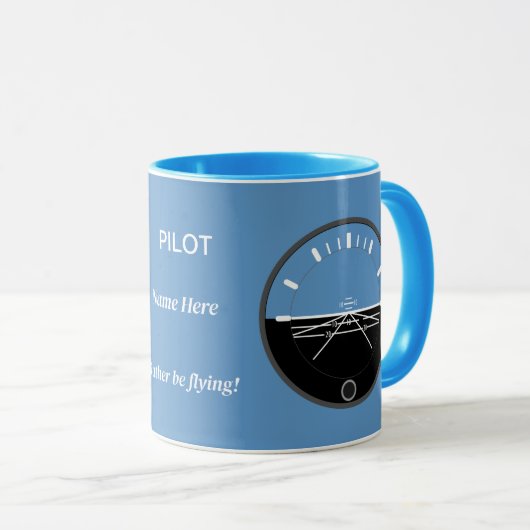 Pilots Attitude Indicator Mug Tasse (VorderseiteRechts)