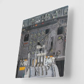 Pilots Cockpit Quadratische Wanduhr (Winkel)