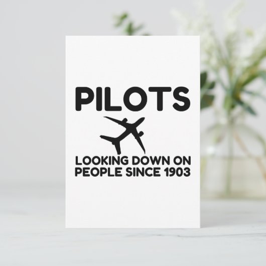 Pilots Dankeskarte (Stehend Vorderseite)