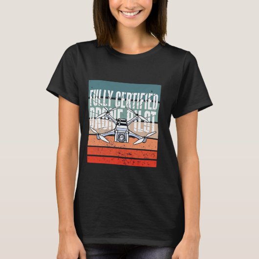Pilotsenflug mit Drone-Technologie T-Shirt (Vorderseite)